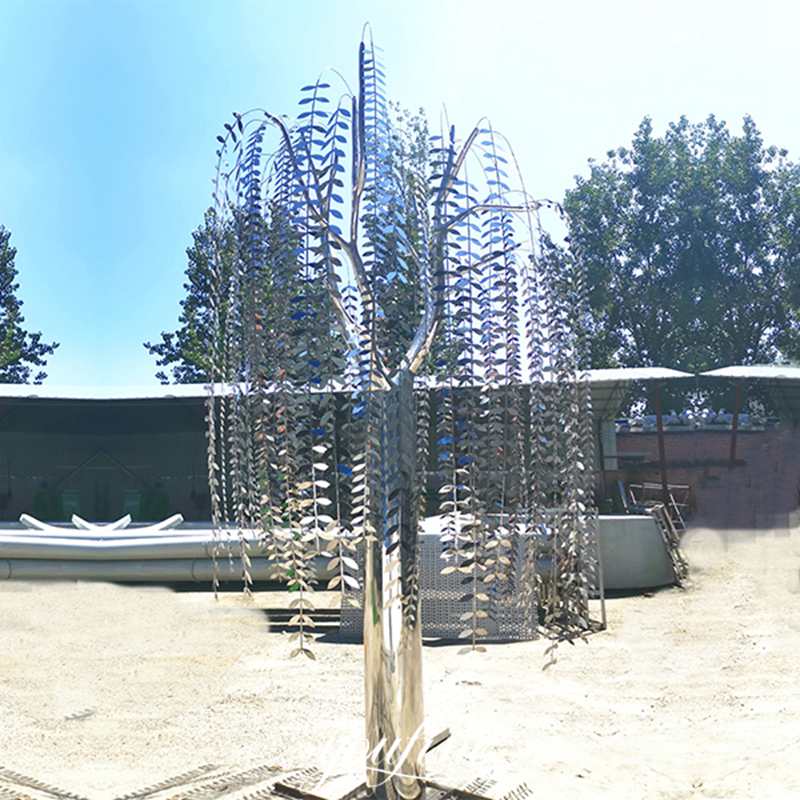 Outdoor Free Standing Metal Tree Sculpture Willow Art Factory Supplier CSS-711 - Stainless Steel Tree Sculpture - 4