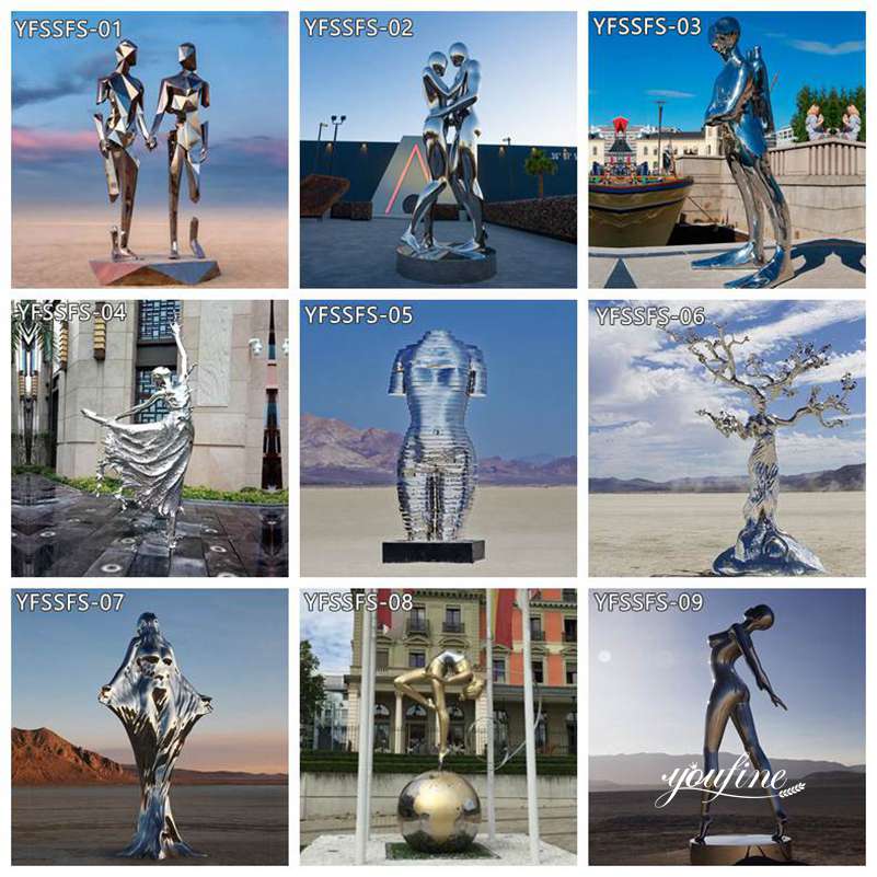 Polished Large Female Metal Sculpture Artists Artwork for Sale CSS-684 - Application Place/Placement - 5