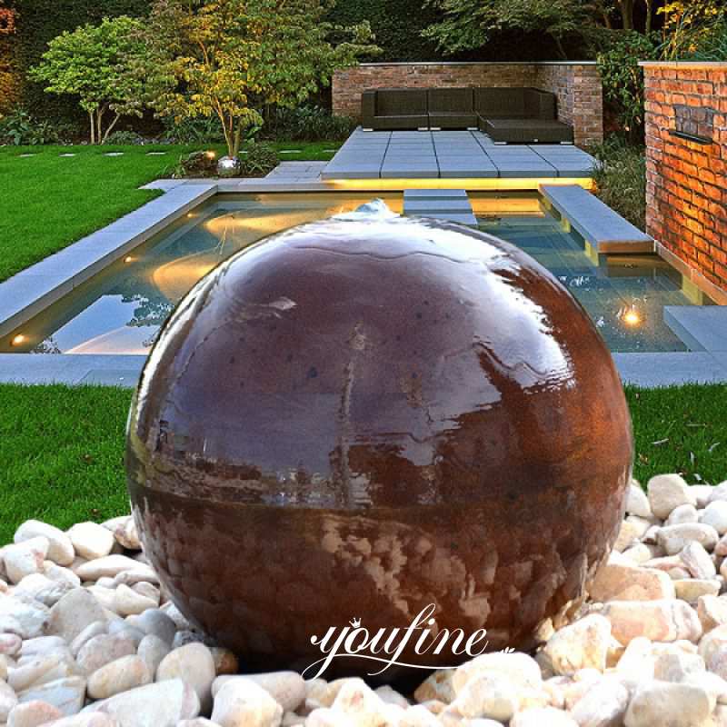 Large Round Plate Corten Steel Water Fountain Garden Factory Directly Supply CSS-712 - Water Feature Corten Sculpture - 4