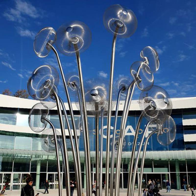 stainless steel Bubble Forest sculpture