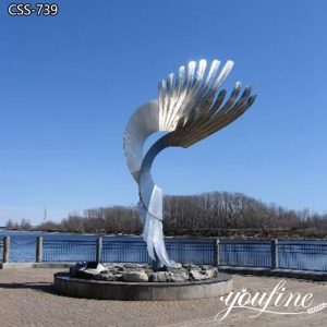 Abstract Metal Sculpture Large Wing Art Decor for Sale CSS-739
