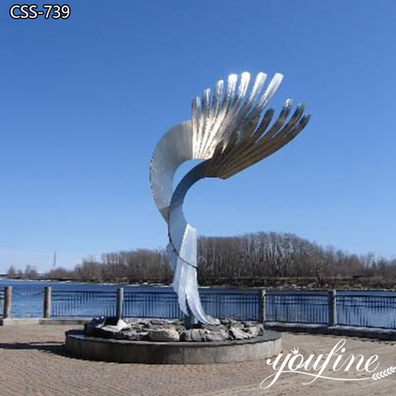 Abstract Metal Sculpture Large Wing Art Decor for Sale CSS-739 (1)