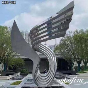 Abstract Outdoor Sculpture Stainless Steel Modern Art for Sale CSS-743