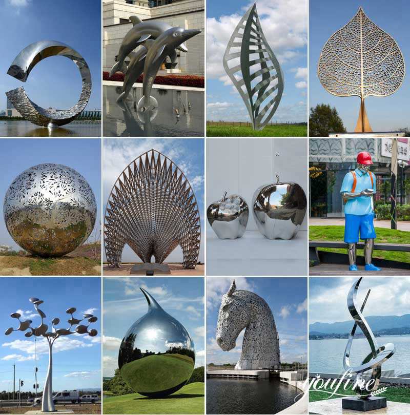 Abstract Outdoor Sculpture Stainless Steel Modern Art for Sale CSS-743 - Garden Metal Sculpture - 3