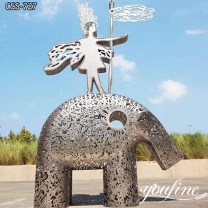 Animal Art Sculpture Stainless Steel Hollow Design for Sale CSS-727