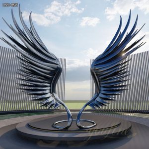 Large Stainless Steel Abstract Sculpture Wings Modern City for Sale CSS-898