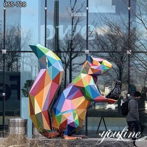 Metal Squirrel Sculpture Outdoor Art Decor Supplier CSS-728