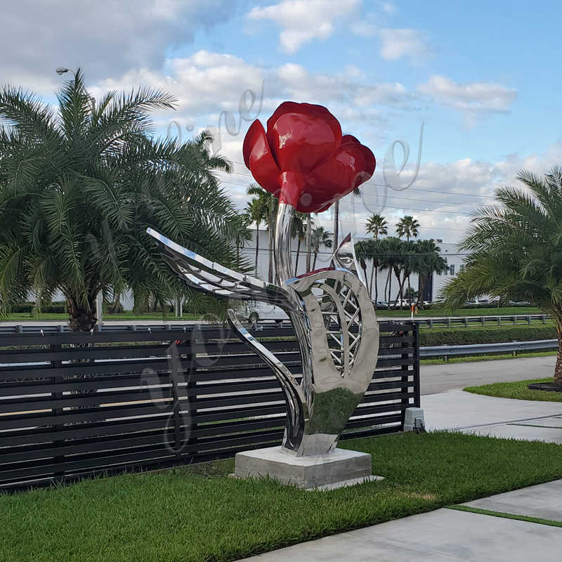 Stainless Steel Rose Sculpture Feedback from American Client (2)