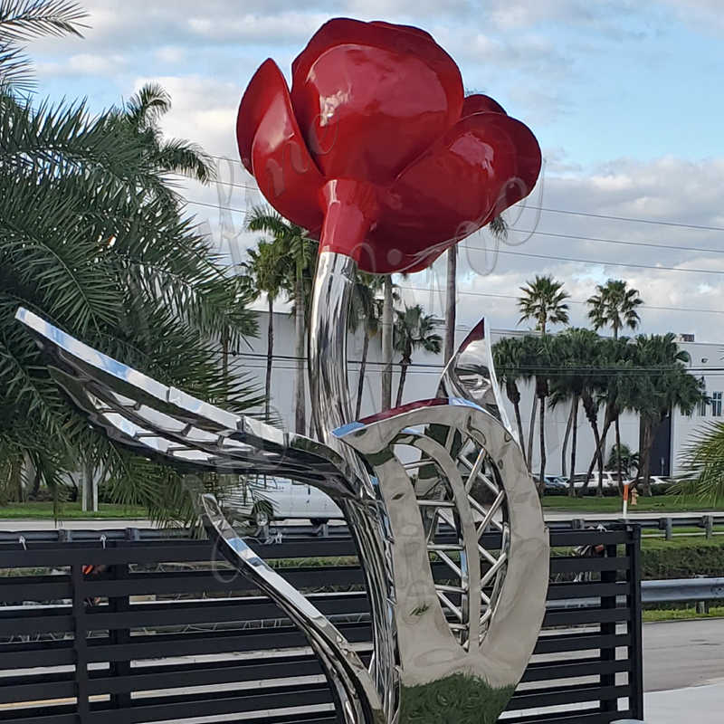 Stainless Steel Rose Sculpture Feedback from American Client (3)
