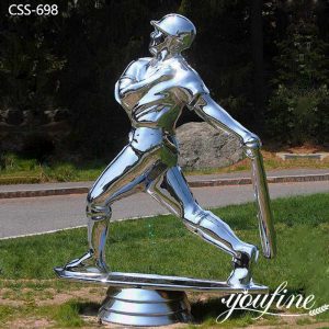 Baseball Man Abstract Metal Sculpture Factories Supplier CSS-698