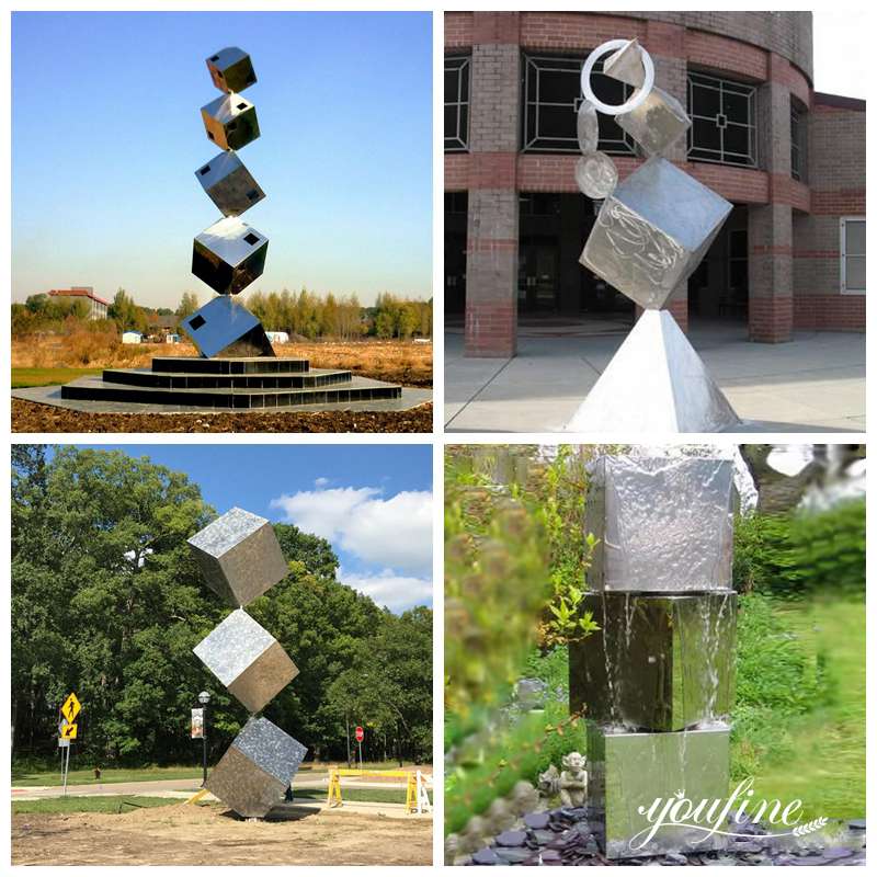 metal cube sculpture - YouFine Sculpture (1)