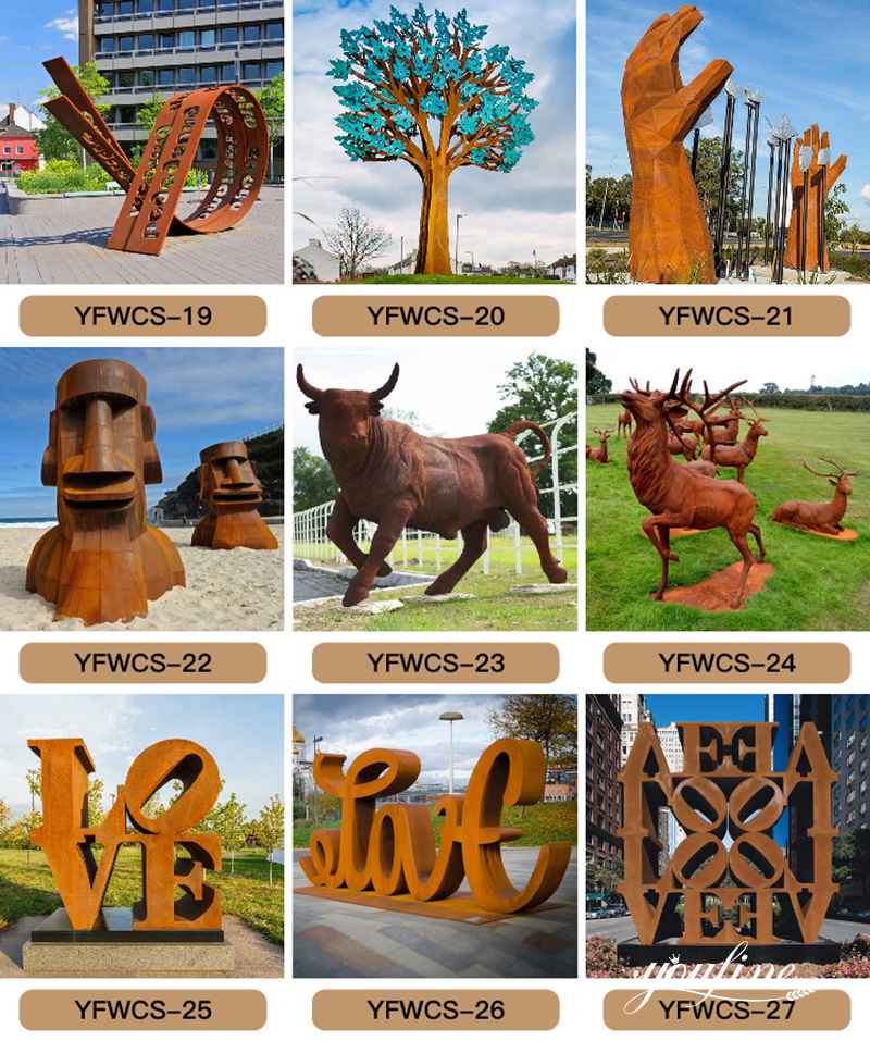 rusty garden ornaments- YouFine Sculpture