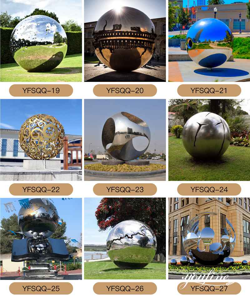 Metal Ball Sculpture Public Art Design Factory Supply CSS-714 - Garden Metal Sculpture - 5