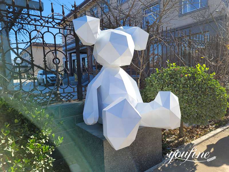 Stainless Steel Rabbit Sculpture for Garden for Sale CSS-742 - Garden Metal Sculpture - 3