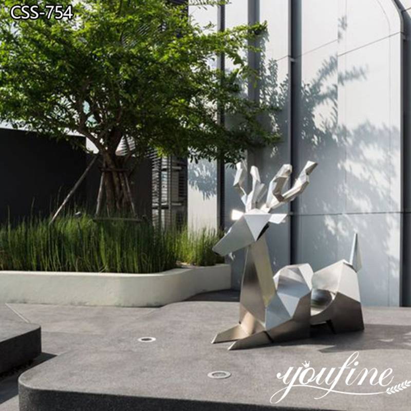 Metal Deer Sculpture Modern Abstract Decor for Sale CSS-745