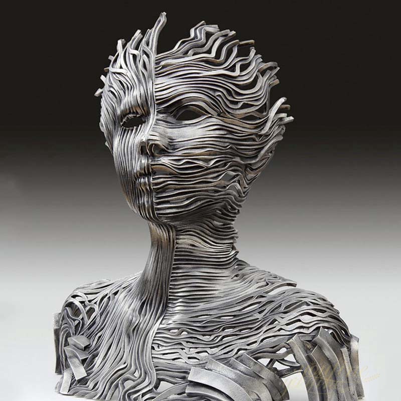 Metal Face Sculpture Modern Abstract Art Decor Manufacturer