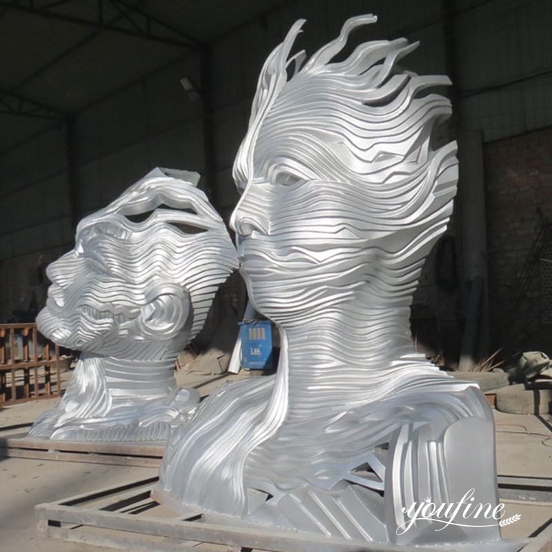 Metal Face Sculpture Modern Abstract Art Decor Manufacturer CSS-05 (1)