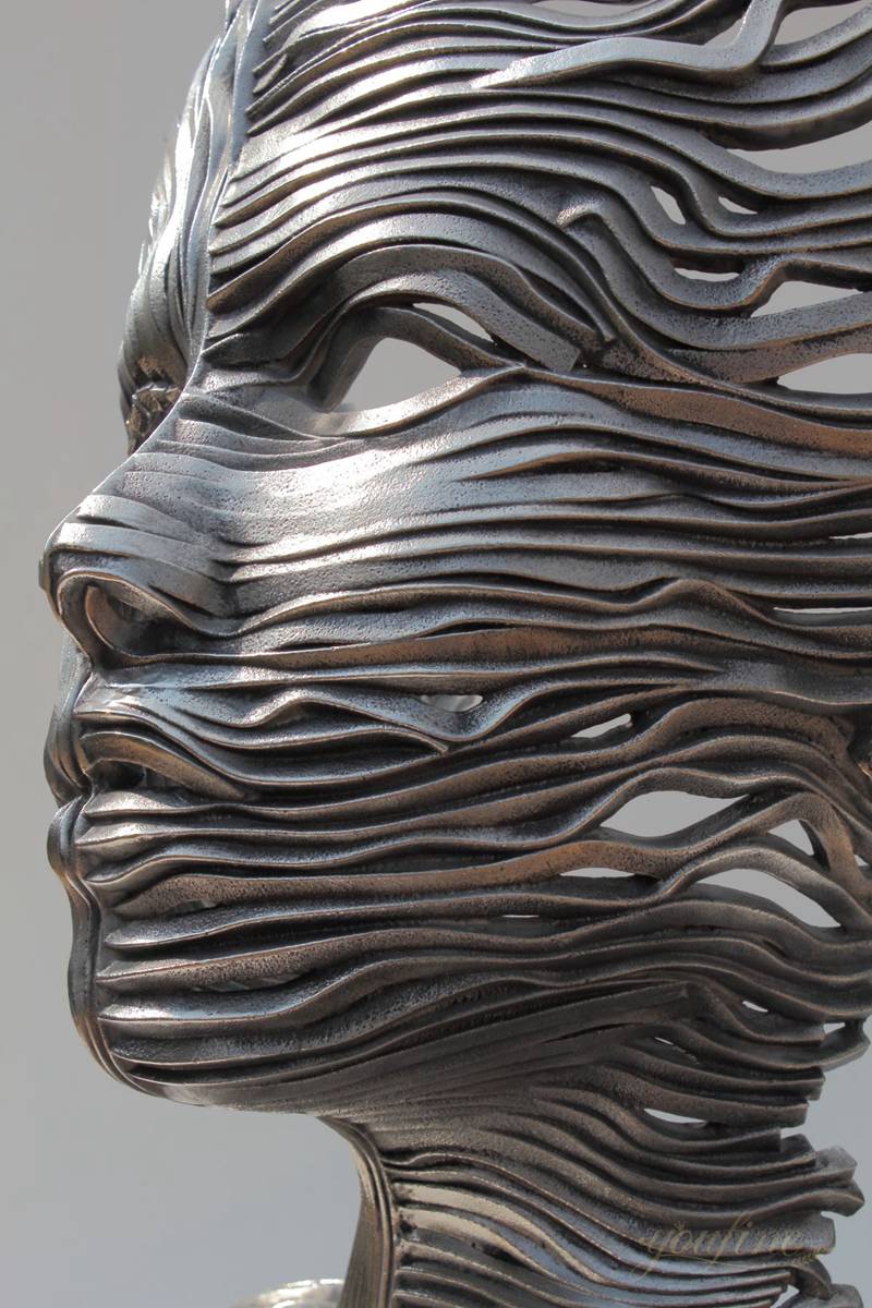 Metal Face Sculpture Modern Abstract Art Decor Manufacturer CSS-05 - Garden Metal Sculpture - 8