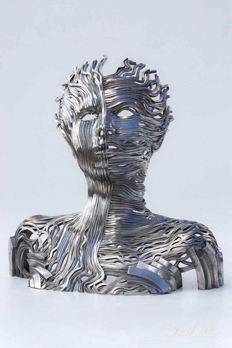 Metal Face Sculpture Modern Abstract Art Decor Manufacturer CSS-05 - Garden Metal Sculpture - 2