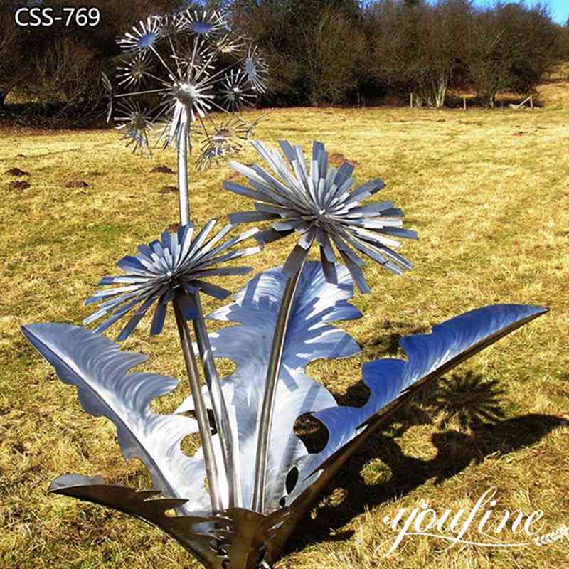 Metal Garden Flower Sculpture High Polished Art for Sale CSS-769