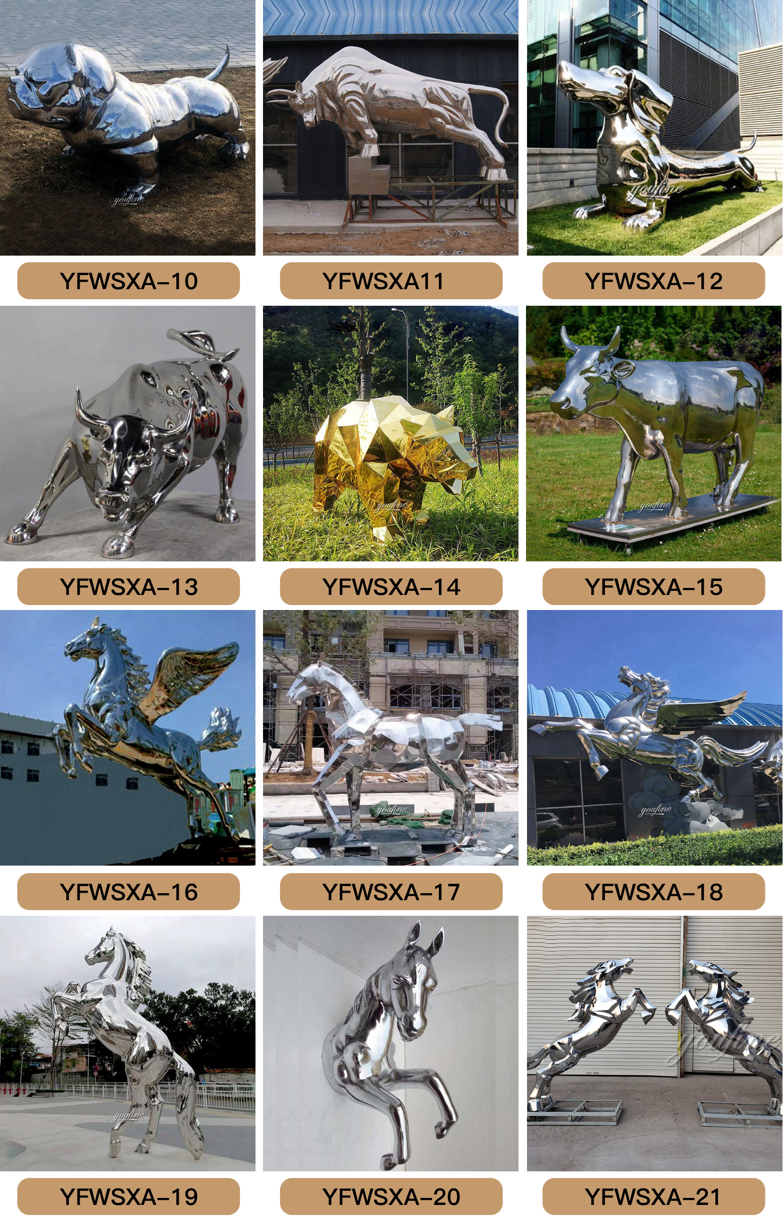 Metal animal sculpture- YouFine Sculpture