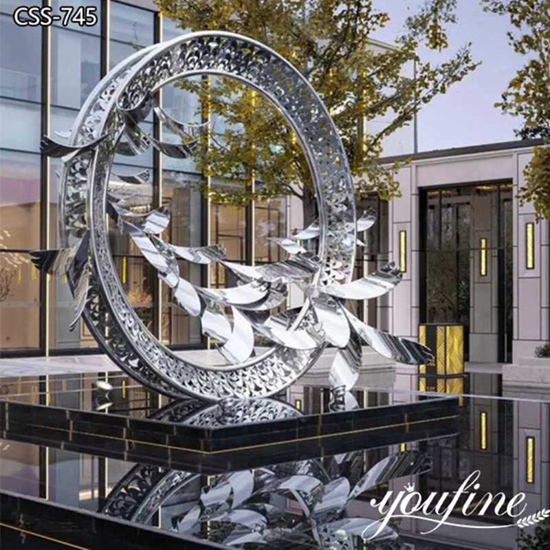 Modern Abstract Sculpture Stainless Steel Art Supplier CSS-745