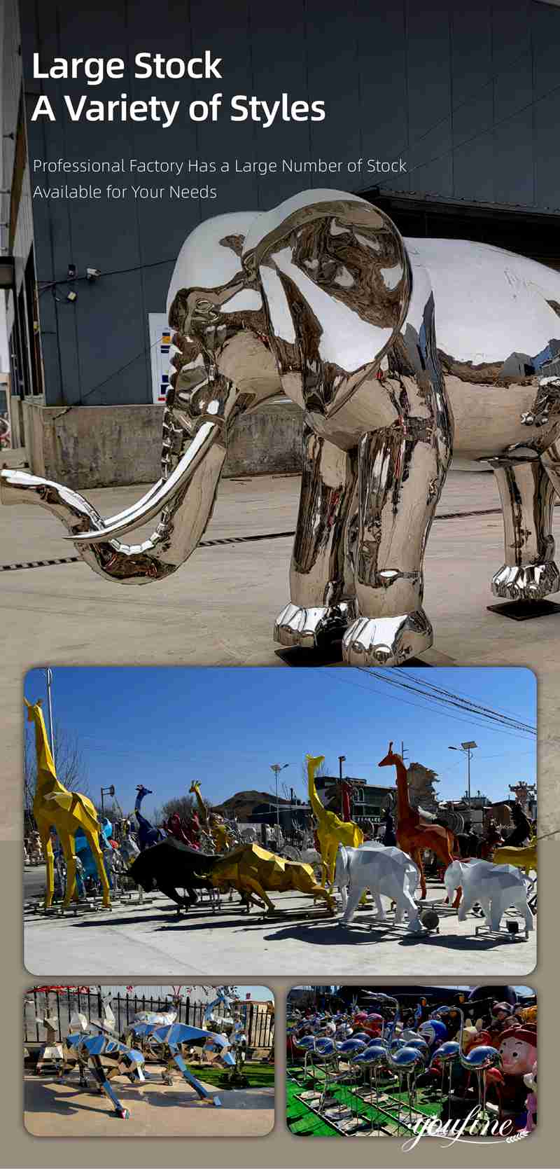 Stainless steel animal sculpture - YouFine Sculpture
