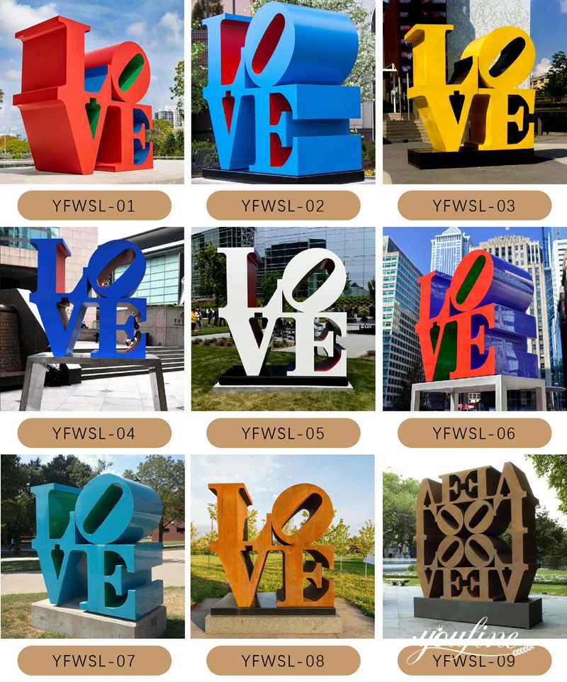 Love Sculpture Stainless Steel High Polished Art Decor for Sale CSS-746 - Garden Metal Sculpture - 5