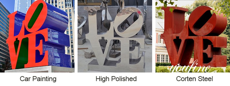 Love Sculpture Stainless Steel High Polished Art Decor for Sale CSS-746 - Garden Metal Sculpture - 3