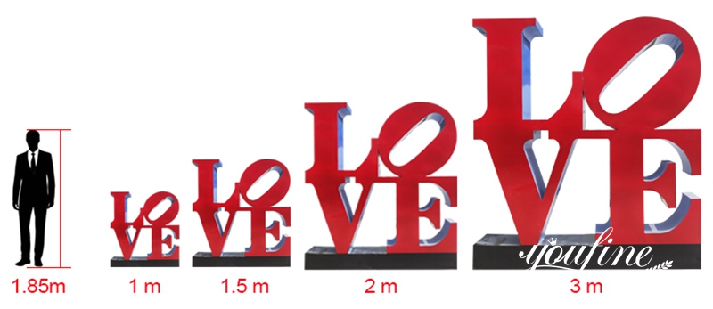 Love Sculpture Stainless Steel High Polished Art Decor for Sale CSS-746 - Garden Metal Sculpture - 4