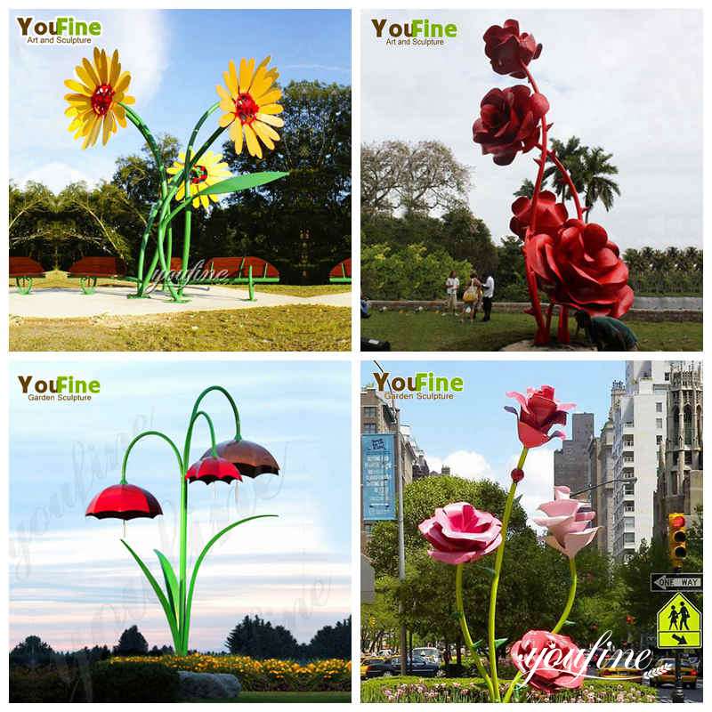 metal garden flower sculpture - YouFine Sculpture