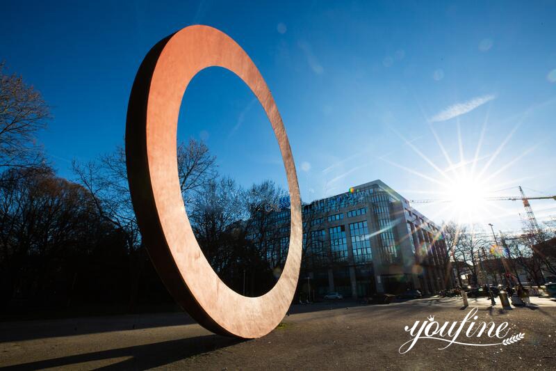 Corten Steel Sculpture Simple Ring Design Factory Supply CSS-752 - Abstract Corten Sculpture - 1