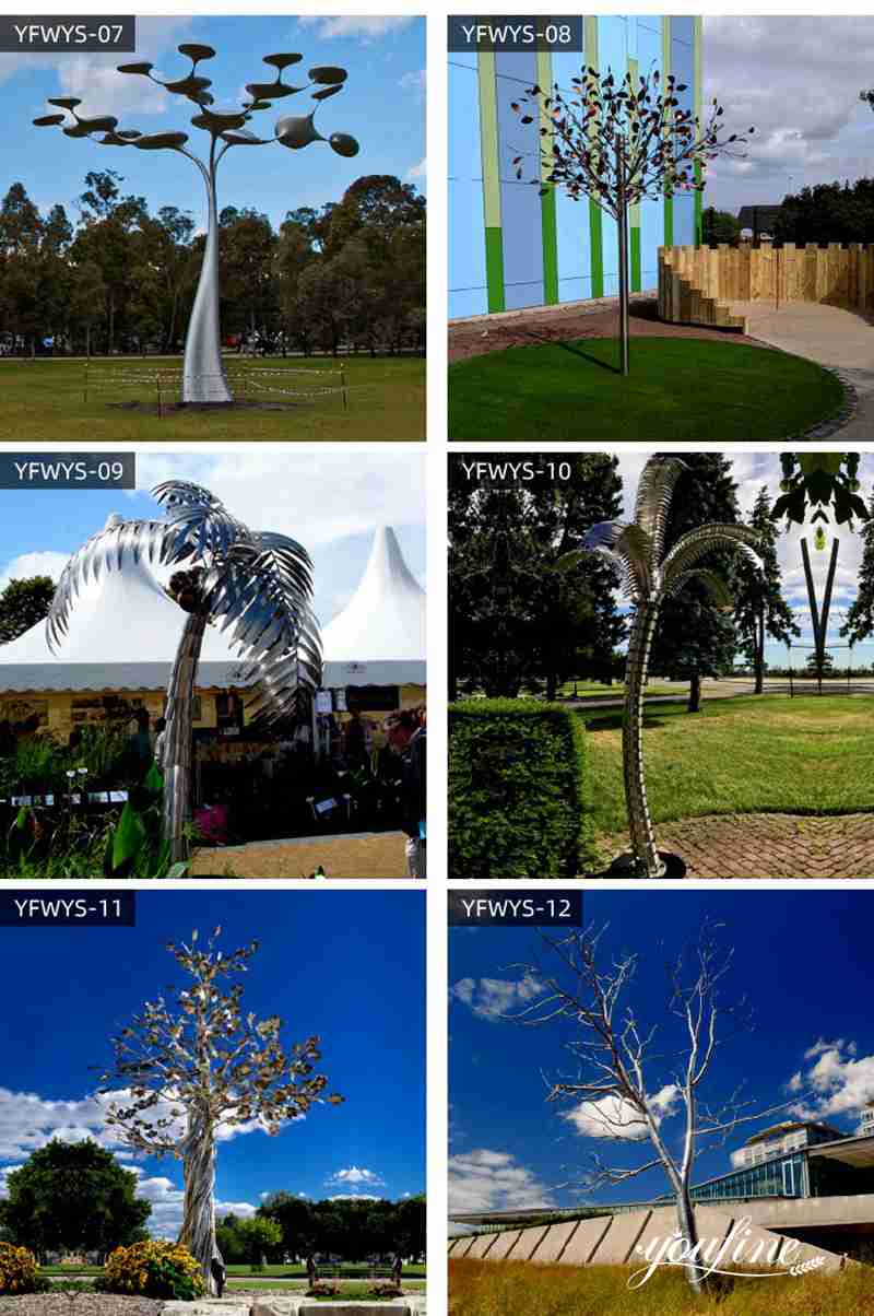 Stainless Steel Tree Sculpture Modern Outdoor Decor Supplier CSS-766 - Garden Metal Sculpture - 5