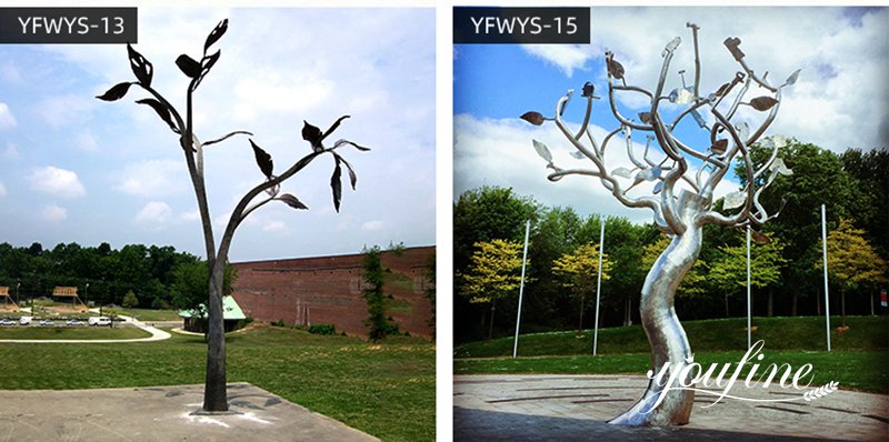 Stainless Steel Tree Sculpture Modern Outdoor Decor Supplier CSS-766 - Garden Metal Sculpture - 4