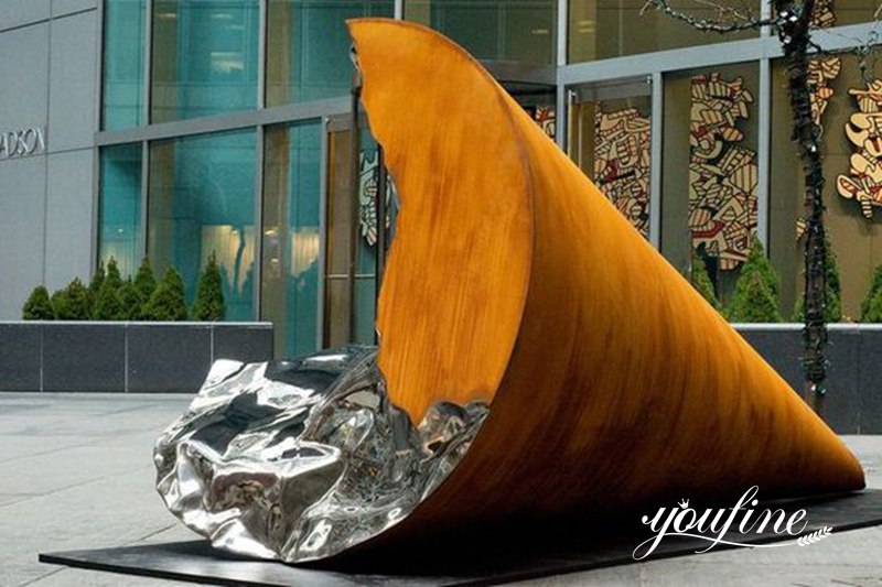 Outdoor Metal Art Sculpture Stainless Steel and Corten Steel Art CSS-787 - Abstract Corten Sculpture - 6