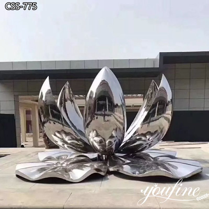 Metal Flower Sculpture Lotus Design Outdoor Decor Supplier CSS-775