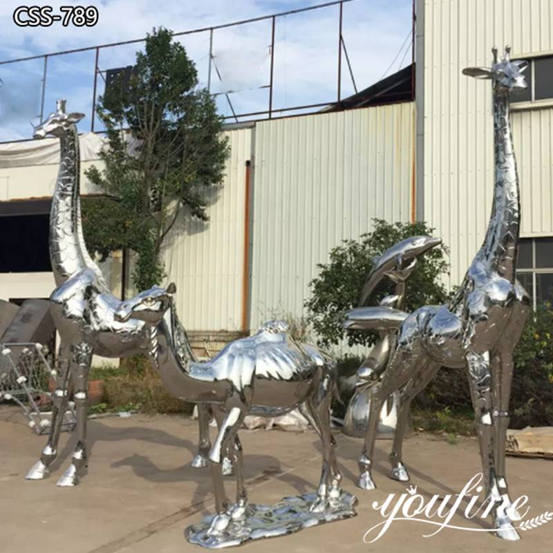 Metal Garden Giraffe Sculpture Modern Decor Manufacturer CSS-789 - Garden Metal Sculpture - 2