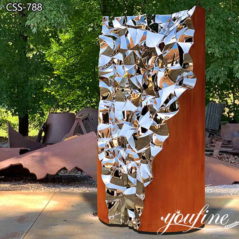 Outdoor Metal Art Sculpture Modern Lawn Decor Manufacturer CSS-788 - Abstract Corten Sculpture - 3