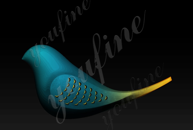 YouFine stainless steel bird sculpture renderings display (1)