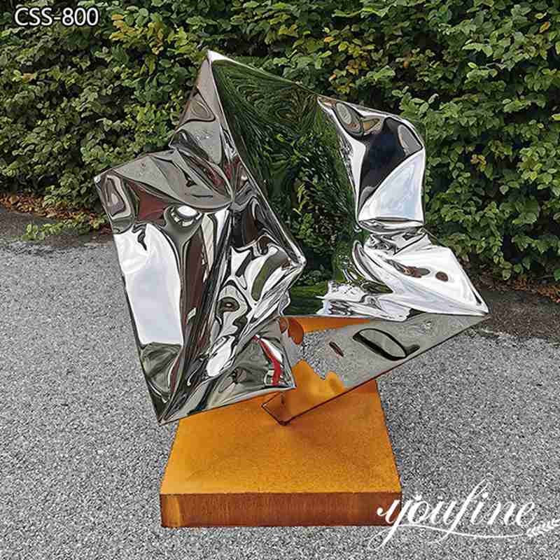 Abstract Cube Sculpture Modern Stainless Steel Decor Factory Supply CSS-800 - Garden Metal Sculpture - 2