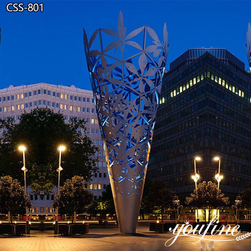 Large Stainless Steel Sculpture Modern Outdoor Decor Supplier CSS-801