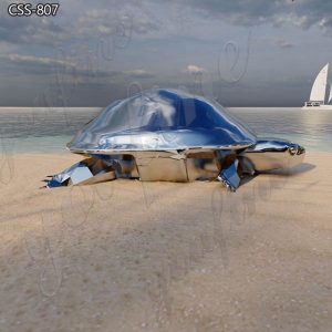 Metal Turtle Sculpture Modern High Polished Art Decor Supplier CSS-807