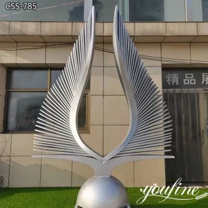 Metal Wing Sculpture Stainless Steel Outdoor Decor Manufacturer CSS-785