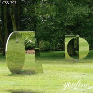 Mirror Garden Sculpture Reflecting Environment Art Decor for Sale CSS-797