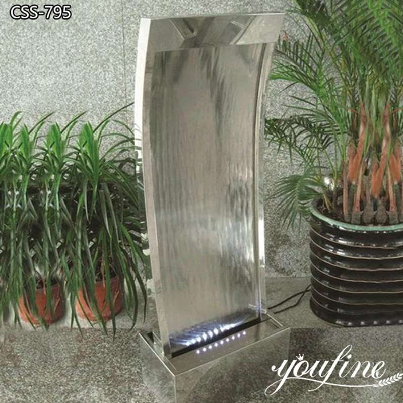 Stainless Steel Fountain Modern Water Feature for Sale CSS-795 (2)