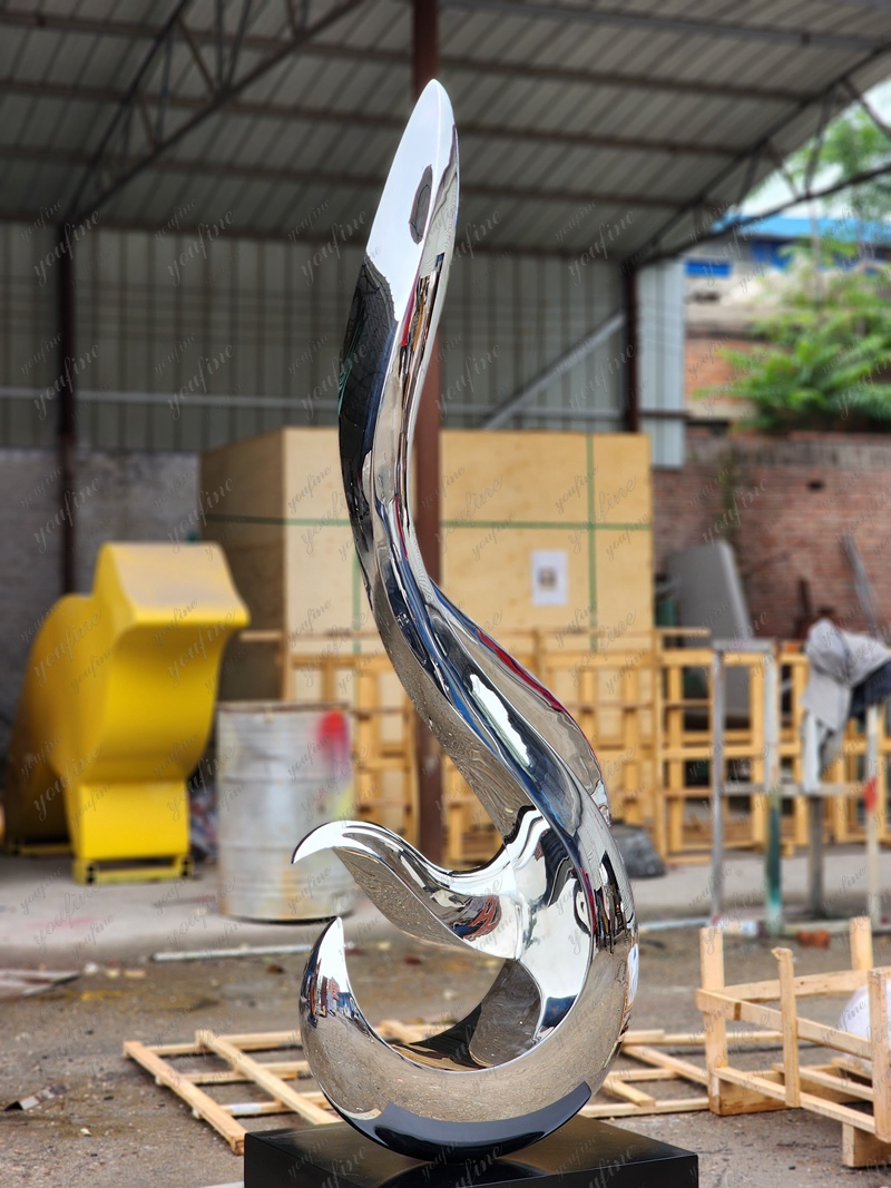 Modern Abstract Sculpture Polished Stainless Steel Decor for Sale CSS-806 - Garden Metal Sculpture - 9