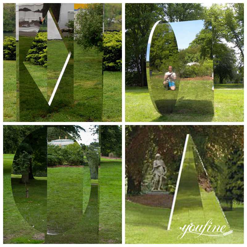 Mirror Garden Sculpture Reflecting Environment Art Decor for Sale CSS-797 - Garden Metal Sculpture - 3