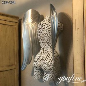 Modern Angel Statue Stainless Steel Wall Decor for Sale CSS-792