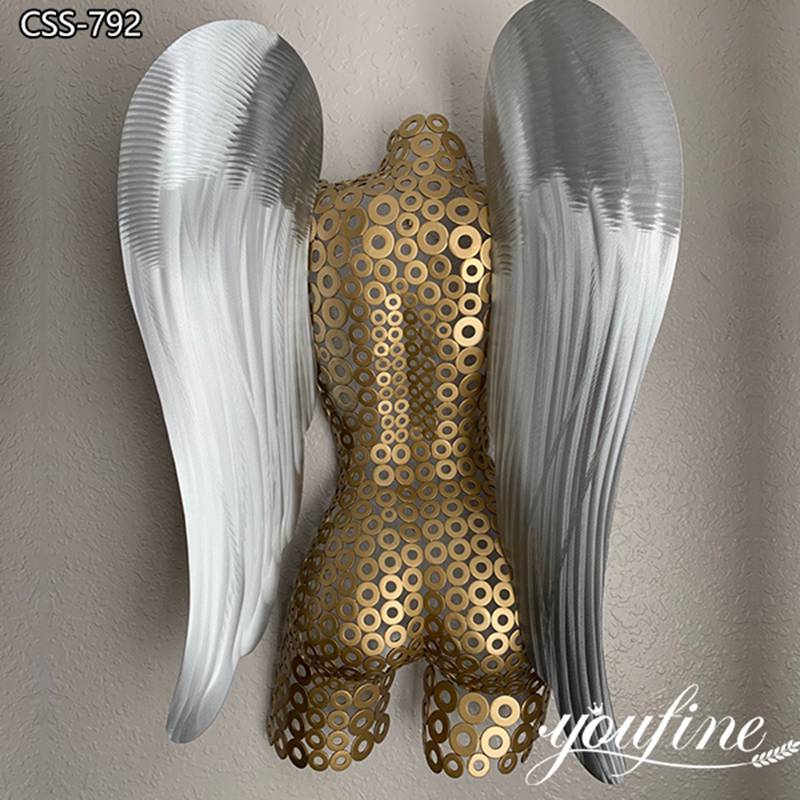 Modern Angel Statue Stainless Steel Wall Decor for Sale CSS-792 - Hotel&House Decor - 2
