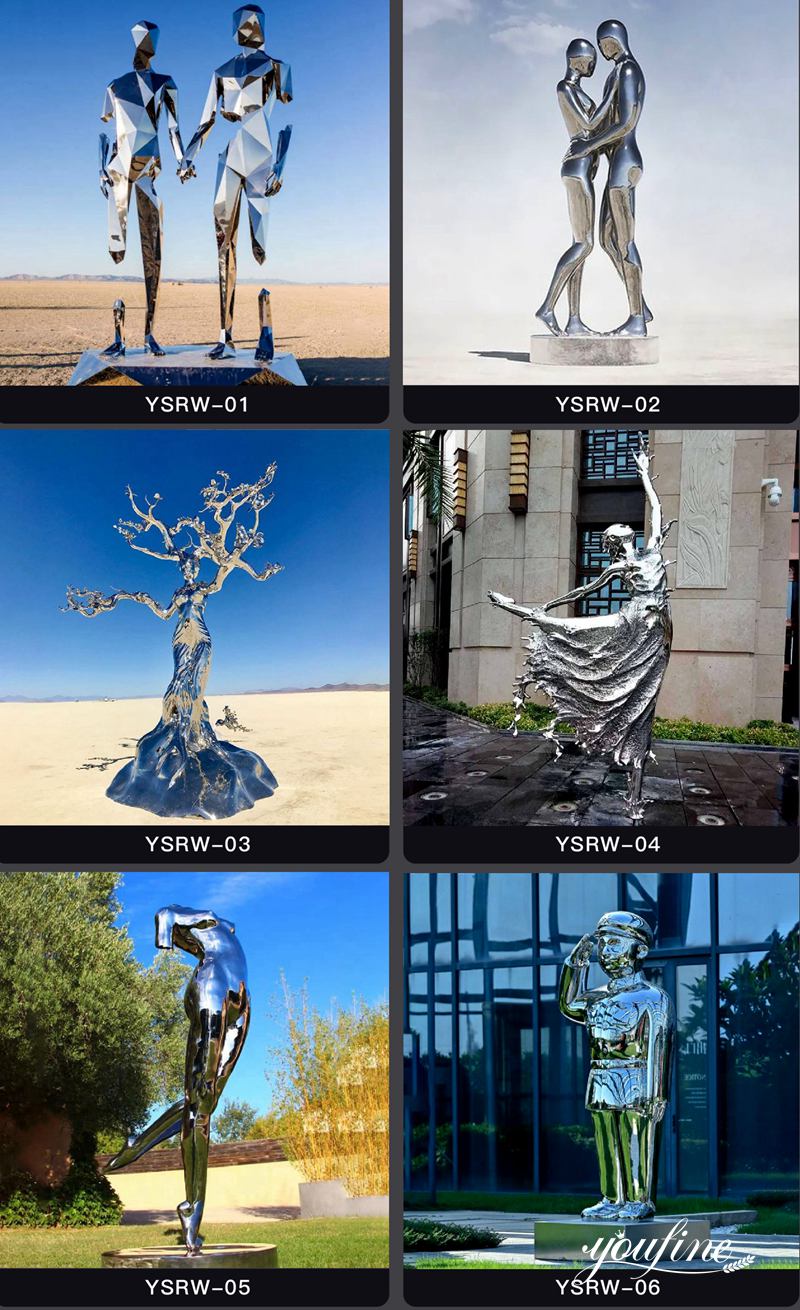 Modern Metal Man Statue High Polished Art Decor Manufacturer CSS-812 - Garden Metal Sculpture - 4